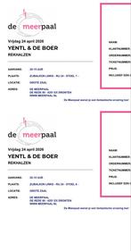 Tickets voorstelling Yentl en de Boer Dronten, Twee personen, April