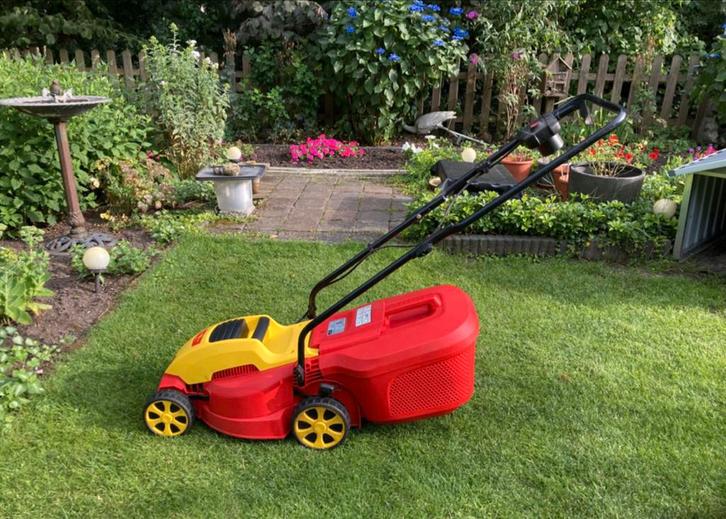 Wolfgarten Elektrische Grasmaaier, Tuin en Terras, Grasmaaiers, Gebruikt, Elektrische grasmaaier, 30 t/m 39 cm, Cirkelmaaier, Opvangzak