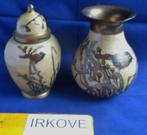 KOPER CLOISONNE SETJE * Twee Delen *, Verzenden, Koper