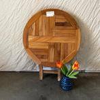 Ronde Bijzettafel - opklapbaar - teakhout - TTM Wonen, Tuin en Terras, Www.ttmwonen.nl, Www.ttmwonen.nl, Nieuw, Ophalen of Verzenden