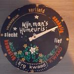 Vintage tekstbord met wijzer "mijn man's humeur is", Ophalen of Verzenden