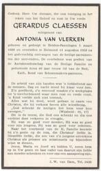 Gerardus Claessen 1888 Helden-Panningen + 1958 Helmond, Verzamelen, Verzenden