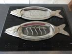 Visschalen van metaal met verzilverde kop en staart BMFN (2), Huis en Inrichting, Ophalen of Verzenden, Gebruikt
