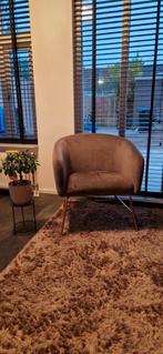 Velvet fauteuil  donkergrijs, Ophalen of Verzenden, Zo goed als nieuw