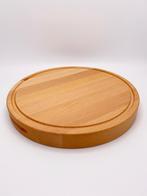 Snijplank beuk rond met sapgoot, 35 x 4 cm, Verzenden, Nieuw