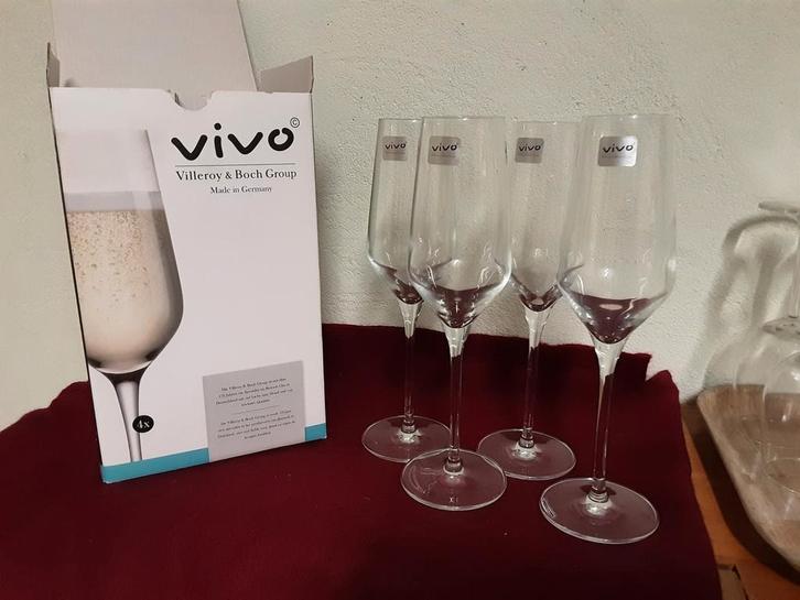 Champagneglazen van Vivo Villeroy en Boch, Verzamelen, Glas en Borrelglaasjes, Zo goed als nieuw, Overige typen, Ophalen of Verzenden