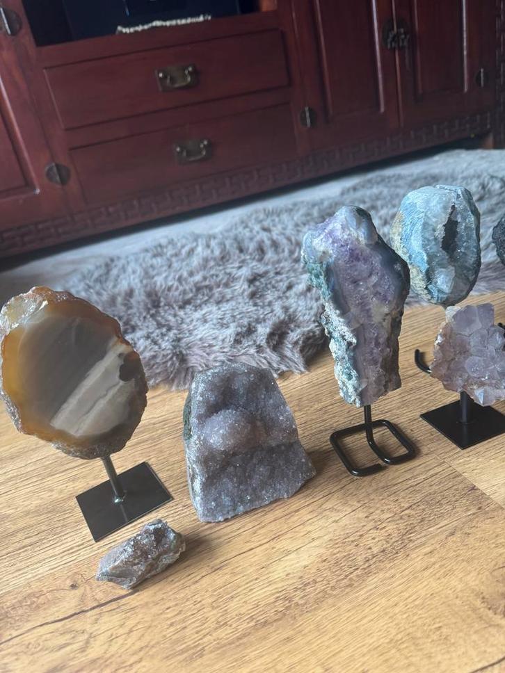 Edelstenen Partij: Amethist, Agaat, Bergkristal - Alles in 1, Verzamelen, Mineralen en Fossielen, Mineraal, Ophalen of Verzenden