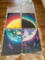 Kurzgesagt space posters met lijst, Ophalen, Rechthoekig Staand, Met lijst, Deurposter of groter