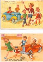 Twee kinderkaarten klaarover en trapauto jaren '50, Verzamelen, Ophalen of Verzenden, 1940 tot 1960