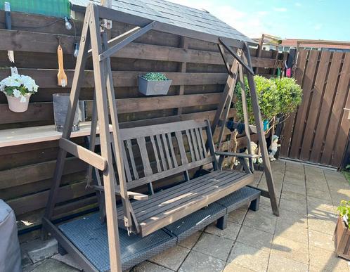 Hardhouten!! Schommelbank. Zware kwaliteit ZGAN, Tuin en Terras, Tuinbanken, Zo goed als nieuw, Hout, Schommelbank, Ophalen