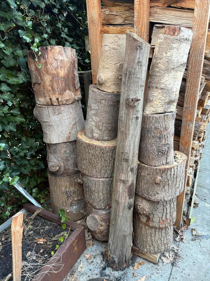 Houten Stammen Haardhout - Eiken, Tuin en Terras, Haardhout, Stammen, Eikenhout, Minder dan 3 m³, Ophalen