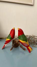 Vintage houten vogeltjes folklore handmade Polen, Ophalen of Verzenden
