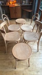 Blank houten thonet stoelen en krukjes, Huis en Inrichting, Stoelen, Ophalen of Verzenden, Zo goed als nieuw, Bruin