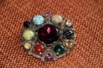 Aparte antieke Engelse broche in mooie kleuren., Sieraden, Tassen en Uiterlijk, Broches, Overige materialen, 4 tot 7 cm, Overige kleuren