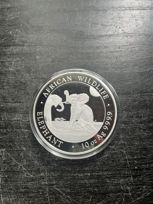 African Wildlife Elephant 1000 Shillings 10 Oz. 2024, Postzegels en Munten, Edelmetalen en Baren, Zilver, Ophalen of Verzenden