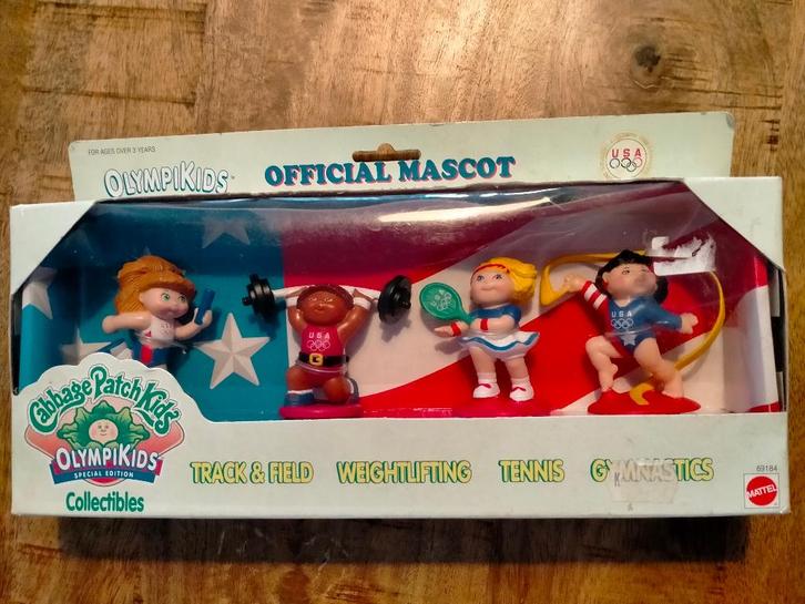 Cabbage Patch Kids 1996 OlympiKids USA figuren set Mattel, Verzamelen, Stripfiguren, Zo goed als nieuw, Beeldje of Figuurtje, Overige figuren