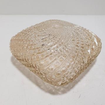 Vintage plafonnière bruinig glas beschikbaar voor biedingen