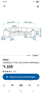 IKEA VIMLE Hoekbank 4-persoons + Hocker, Huis en Inrichting, Banken | Bankstellen, Ophalen, 250 tot 300 cm, Gebruikt, Hoekbank