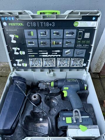 Festool T18 accuboormachine set beschikbaar voor biedingen