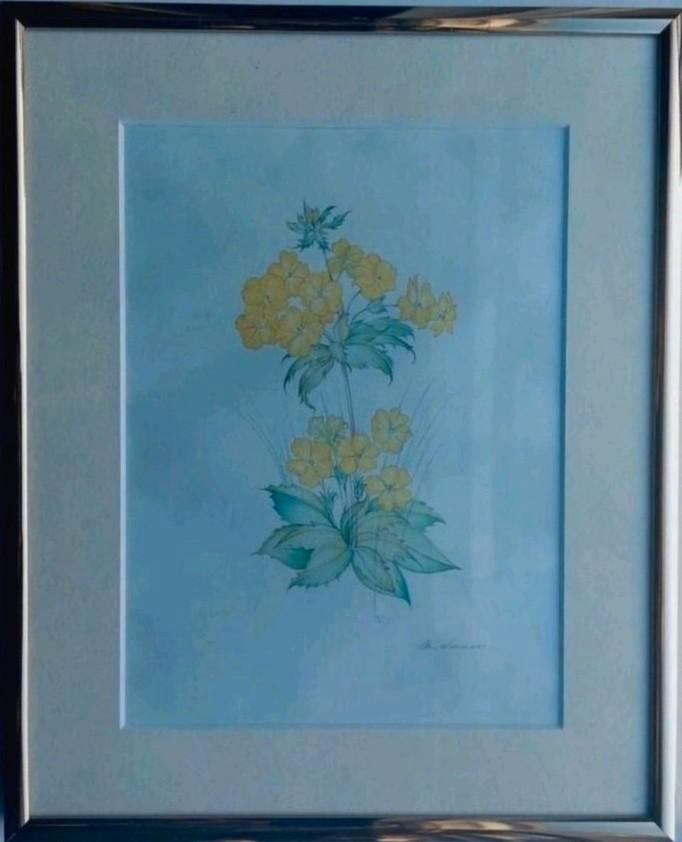 Weemaes Margo: 3 tekeningen in lijstje., Antiek en Kunst, Kunst | Tekeningen en Foto's, Ophalen of Verzenden