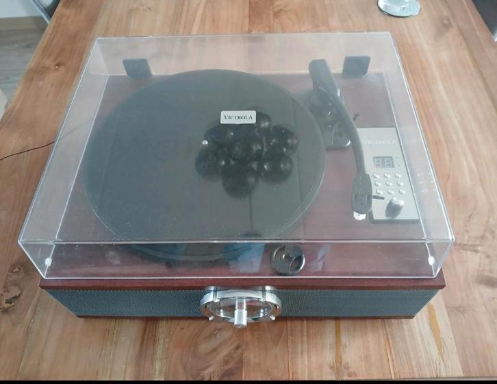 Victrola Platenspeler - Houten Design, Audio, Tv en Foto, Platenspelers, Zo goed als nieuw, Platenspeler, Overige merken, Ophalen of Verzenden