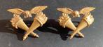 Britse Royal Airforce Education Officers Collar Badges, Ophalen of Verzenden, Luchtmacht, Engeland, Embleem of Badge