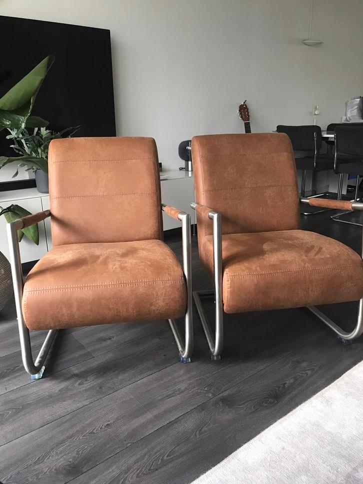 2 Fauteuils Henders & Hazel, Huis en Inrichting, Fauteuils, Zo goed als nieuw, Overige materialen, 50 tot 75 cm, Minder dan 75 cm