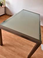 Glass dinner table 200x100 for 6 person, Ophalen, Good, 200 cm of meer, 50 tot 100 cm