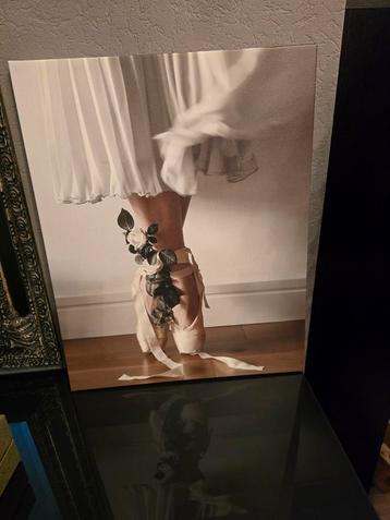Ballerina op canvas. 50 x 40 cm  beschikbaar voor biedingen