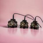Vintage bruin fata lava luster / hanglamp met 3 lichtpunten, Antiek en Kunst, Antiek | Lampen, Ophalen