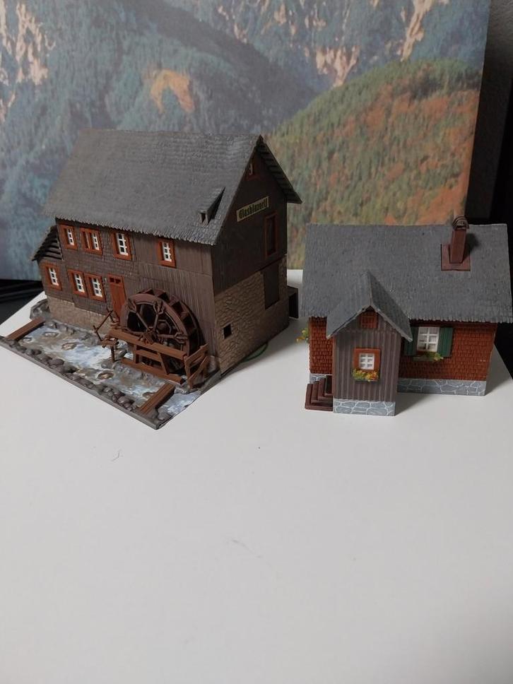 Faller, glasblazerij/ houtzagerij., Hobby en Vrije tijd, Modeltreinen | H0, Gebruikt, Brug, Tunnel of Gebouw, Gelijkstroom of Wisselstroom