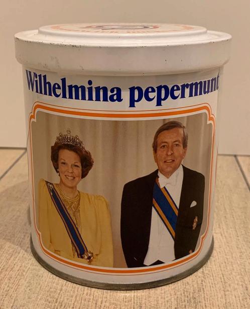 Wilhelmina pepermunt blik, Verzamelen, Blikken, Gebruikt, Ophalen of Verzenden