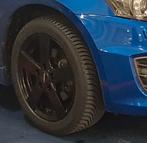 Zwarte Dezent velgen met winterbanden 195/50R16, Ophalen, Gebruikt