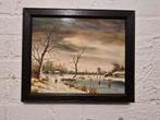 Doornhein - Olieverf op paneel - Winter in Nederland, Ophalen of Verzenden