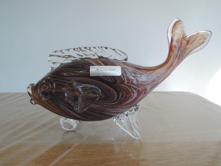 Hand geblazen glazen decoratie vis, Antiek en Kunst, Antiek | Glas en Kristal, Ophalen of Verzenden