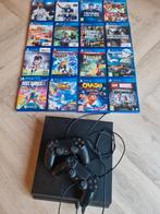 PS4 met 16 spellen en 2 controllers, Spelcomputers en Games, Ophalen of Verzenden, Met 2 controllers, Slim