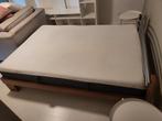 Twijfelaar bed 120x200 - Zo goed als nieuw!, Ophalen, Bruin, Zo goed als nieuw, Twijfelaar