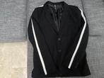 Zwart colbert met witte streep op beide mouwen Maat M, Kleding | Heren, Kostuums en Colberts, Zwart, Overige maten, Ophalen of Verzenden