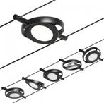 Paulmann kabel led systeem plafondlamp 5x4,5W zwart mat, Ophalen of Verzenden, Nieuw, Metaal, Modern