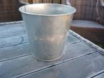 zinken bloempot, Tuin en Terras, Bloempotten, Rond, Ophalen of Verzenden, Zo goed als nieuw, Metaal