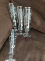 Warsteiner Voetbal Bierglazen - Set van 4, Antiek en Kunst, Ophalen of Verzenden