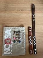 Noosa leren armbanden met 12 Chunks, Bruin, Leer, Ophalen of Verzenden, Zo goed als nieuw