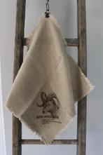 Stoere shabby linnen doek 45 x 45 cm. ram *Pronck & Praal*, Ophalen of Verzenden, Nieuw