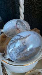 Set van 2 glazen Brocante hang ornamenten, Verzenden, Zo goed als nieuw
