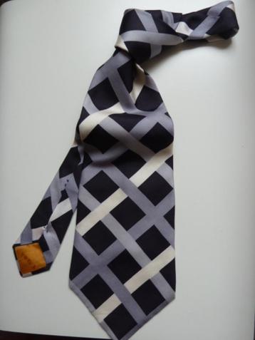 Ted Lapidus Paris retro zijden stropdas, zwart/wit, apart! beschikbaar voor biedingen
