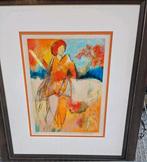 EA Zeefdruk Arthur Bernard standing alone in lijst, Antiek en Kunst, Kunst | Litho's en Zeefdrukken, Ophalen