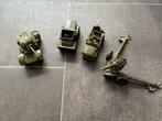 Dinky Toys - 4 Militaire Dinky Toys, Hobby en Vrije tijd, Modelauto's | 1:43, Verzenden, Gebruikt, Auto, Dinky Toys