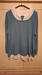 Ijsblauwe dun gebreide top lange mouwen Bonita, Ophalen of Verzenden, Zo goed als nieuw, Wit, Blouse of Tuniek