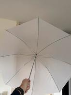 Witte fotostudio Paraplu - Zo goed als nieuw! +- 1m50, Verzenden, Overige typen, Zo goed als nieuw, W