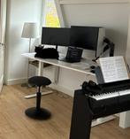 TROTTEN Desk sit/stand, white 160 x 80, Ophalen, In hoogte verstelbaar, Gebruikt, Stabureau